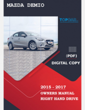 MAZDA DEMIO 2015 - 2017 OWNERS MANUAL RHD AND LHD